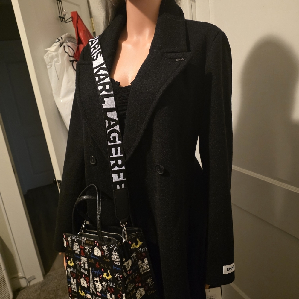 Karl Lagerfeld Black Tote with Colorful Graphics - Picture 15 of 15
